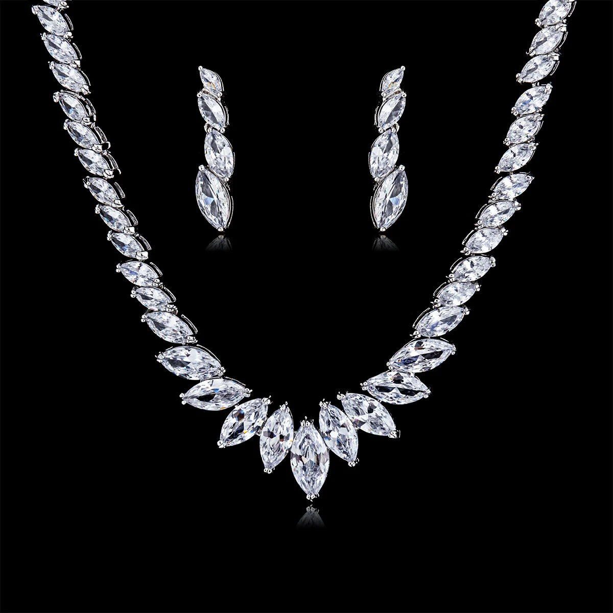 Fashion CZ Cubic Zirconia Bridal Wedding Round Necklace Earring Set,Crystals Jewelry Sets for Women Accessories
Fashion CZ Cubic Zirconia Bridal Wedding Round Necklace Earring Set,Crystals Jewelry Sets for Women Accessories