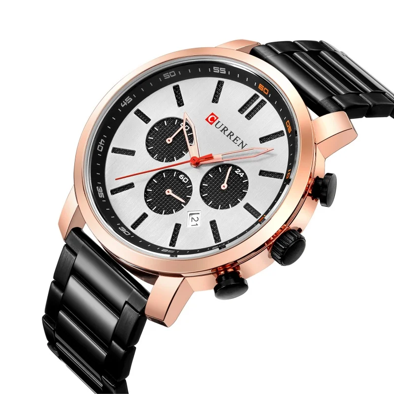 

Мужские кварцевые наручные часы марки CURREN 8315, простые многофункциональные водонепроницаемые кварцевые часы из нержавеющей стали с ремешком для мужчин