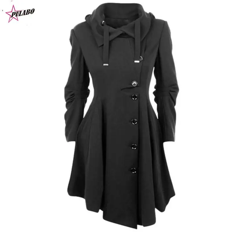 PULABO 7XL Pea Coat Women's Long Fleece Pea Jacket Gothic Trench Coat Winter Punk Collar Peacoat Outwear Slim Hood Dress Coat
PULABO 7XL Pea Coat Women's Long Fleece Pea Jacket Gothic Trench Coat Winter Punk Collar Peacoat Outwear Slim Hood Dress Coat