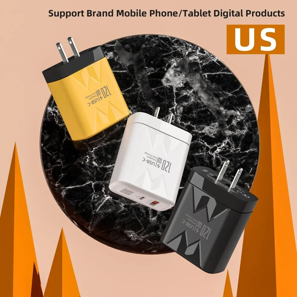 120W USB C Charger PD Fast Charging Adapter PD QC 3.0 Fast Charging EU/US Plug Adapter For Samusng iPhone 16 Pro Xiaomi 15 Ultra 120W USB C Charger PD Fast Charging Adapter PD QC 3.0 Fast Charging EU/US Plug Adapter For Samusng iPhone 16 Pro Xiaomi 15 Ultra