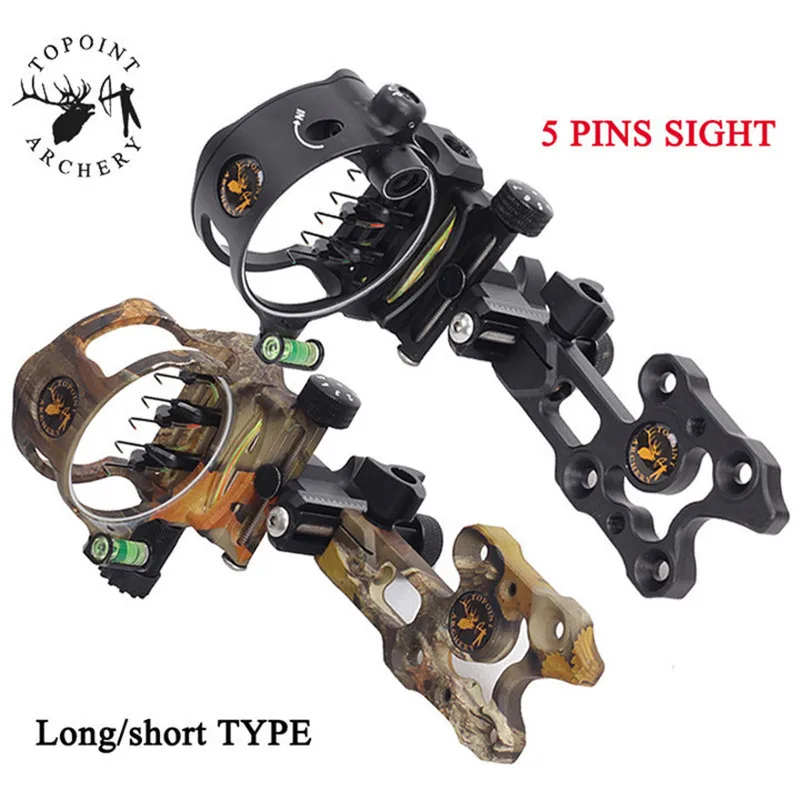 

1pc Archery Micro Adjust Retina 5pin Sight 0.019" Optic Fiber Sight Pins Compound Bow Sight Shooting Aiming Hunting Accessories