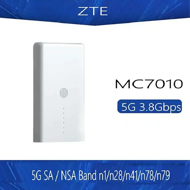 

ZTE Outdoor Router MC7010 Wi-fi Router Repeater Mesh Wifi Extender 5G Sub6+4G SDX55M Platform n1/3/7/8/20/28/38/41/77/78/79