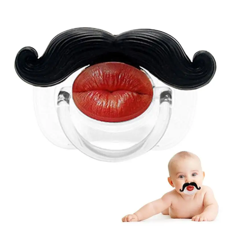 

Funny Toddler Pacifier Cute And Funny Kissable Mustache Pacifier Soft And Safe Beard Pacifier For Babies And Toddlers Unisex