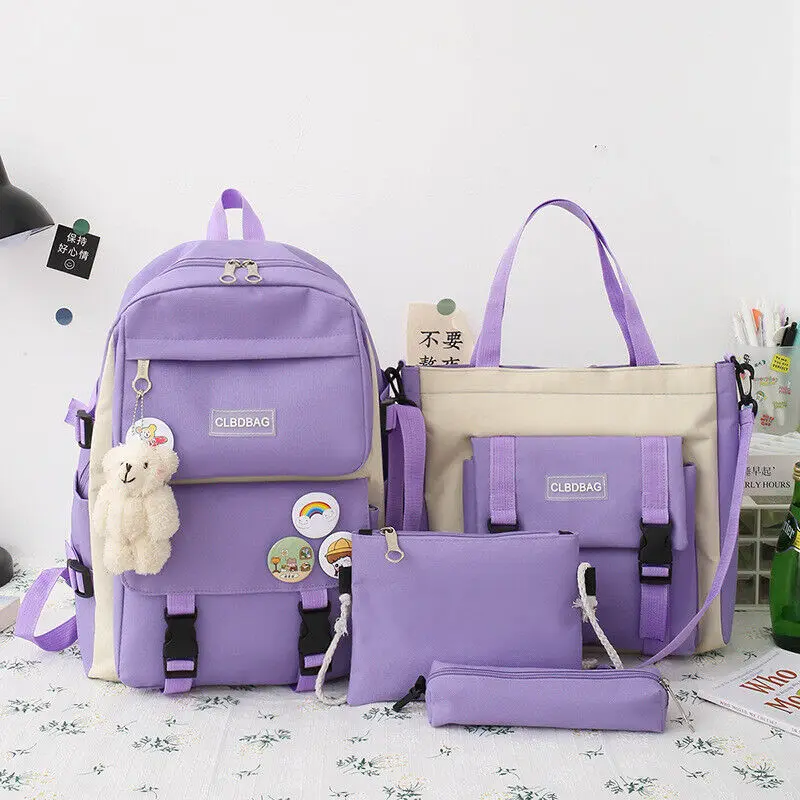 4 Pcs/Set Laptop Backpack Harajuku Canvas School Bags for Teenage Girls Book Bag
4 Pcs/Set Laptop Backpack Harajuku Canvas School Bags for Teenage Girls Book Bag
