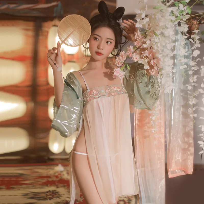 Chinese Ancient Sexy Hanbok Female Costume Ancient Dress Halter Chiffon Tunic Thin Jacket Traditional Hanbok Hanfu chinese skirt
Chinese Ancient Sexy Hanbok Female Costume Ancient Dress Halter Chiffon Tunic Thin Jacket Traditional Hanbok Hanfu chinese skirt