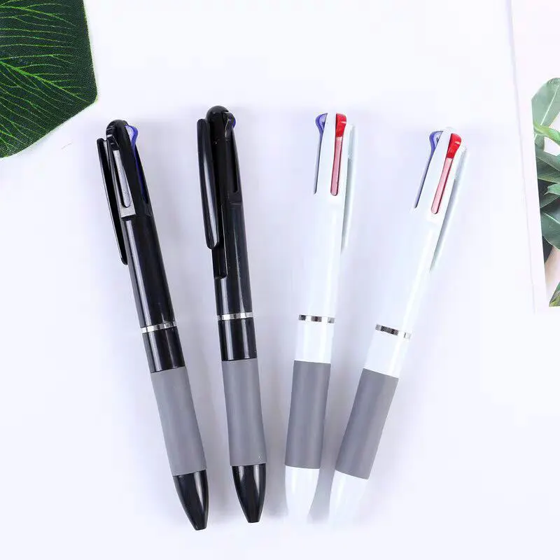 

Ballpoint Pen Kawaii Silica 3 Colors Ink Black Blue Red Ball Pens for Writing Kids Students Gift Stationery