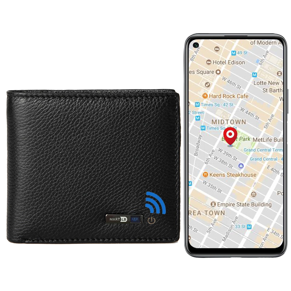 Smart Anti-lost Wallet Tracker Genuine Leather Men wallets Soft Bluetooth-compatible Leather Purse Male Luxury Men's Wallet
Smart Anti-lost Wallet Tracker Genuine Leather Men wallets Soft Bluetooth-compatible Leather Purse Male Luxury Men's Wallet