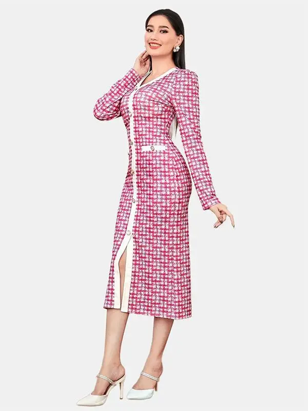 2023 French Light Luxury Small Fragrance Spring Autumn Dress Waist Wrapped Celebrity Split Wrapped Hip Long Dress Fashionable Sl
2023 French Light Luxury Small Fragrance Spring Autumn Dress Waist Wrapped Celebrity Split Wrapped Hip Long Dress Fashionable Sl