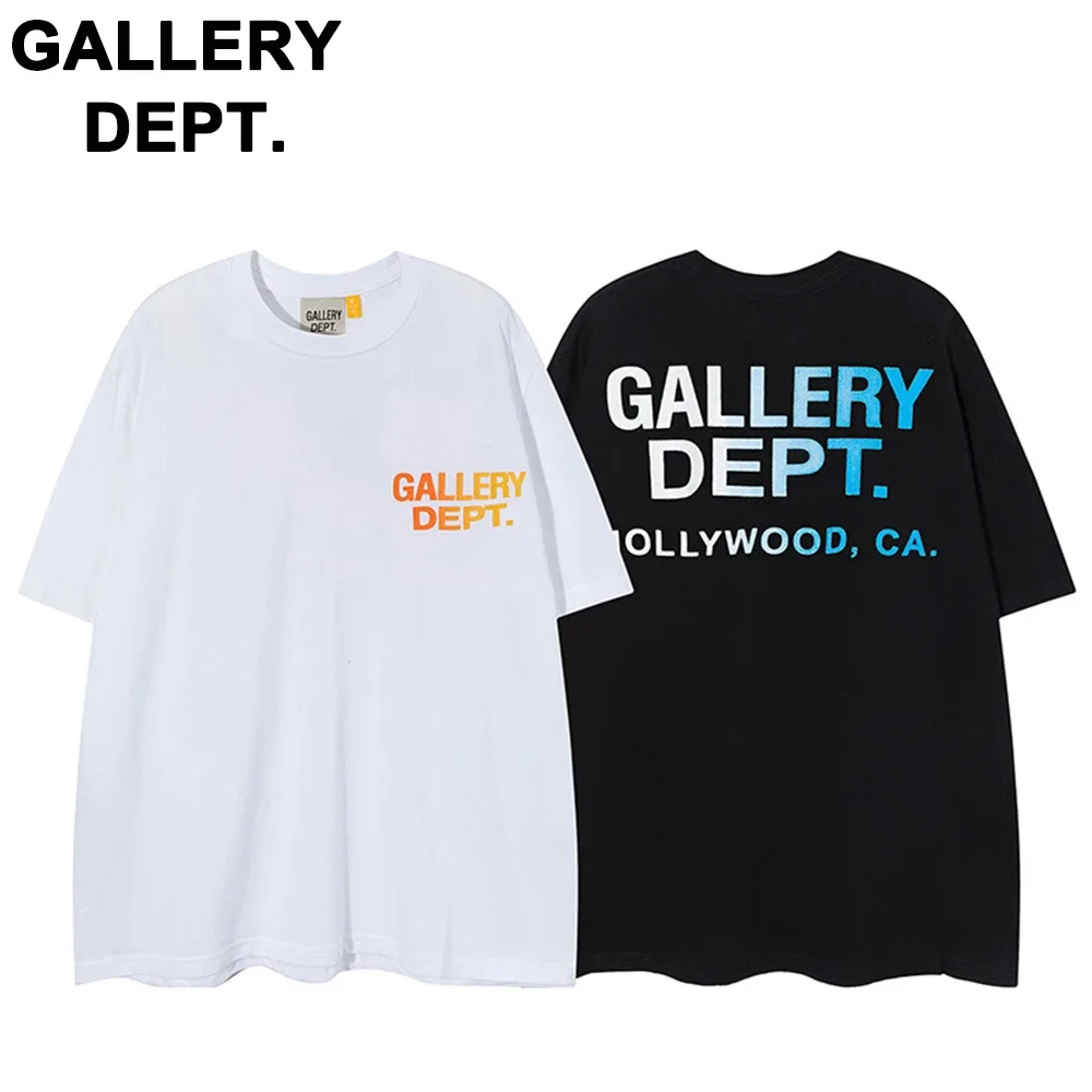 

Gallery Dept Men 2023 T-shirts Classic Letter Slogan Hip Hop Men's and Women's Tshirts Crewneck Casual Short Sleeve Tops Tees