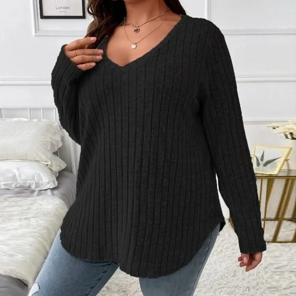 Cozy Women Pullover Top Women Loose Fit Top Cozy Knitted V-neck Pullover Stylish Plus Size Women's Fall/winter Top
Cozy Women Pullover Top Women Loose Fit Top Cozy Knitted V-neck Pullover Stylish Plus Size Women's Fall/winter Top