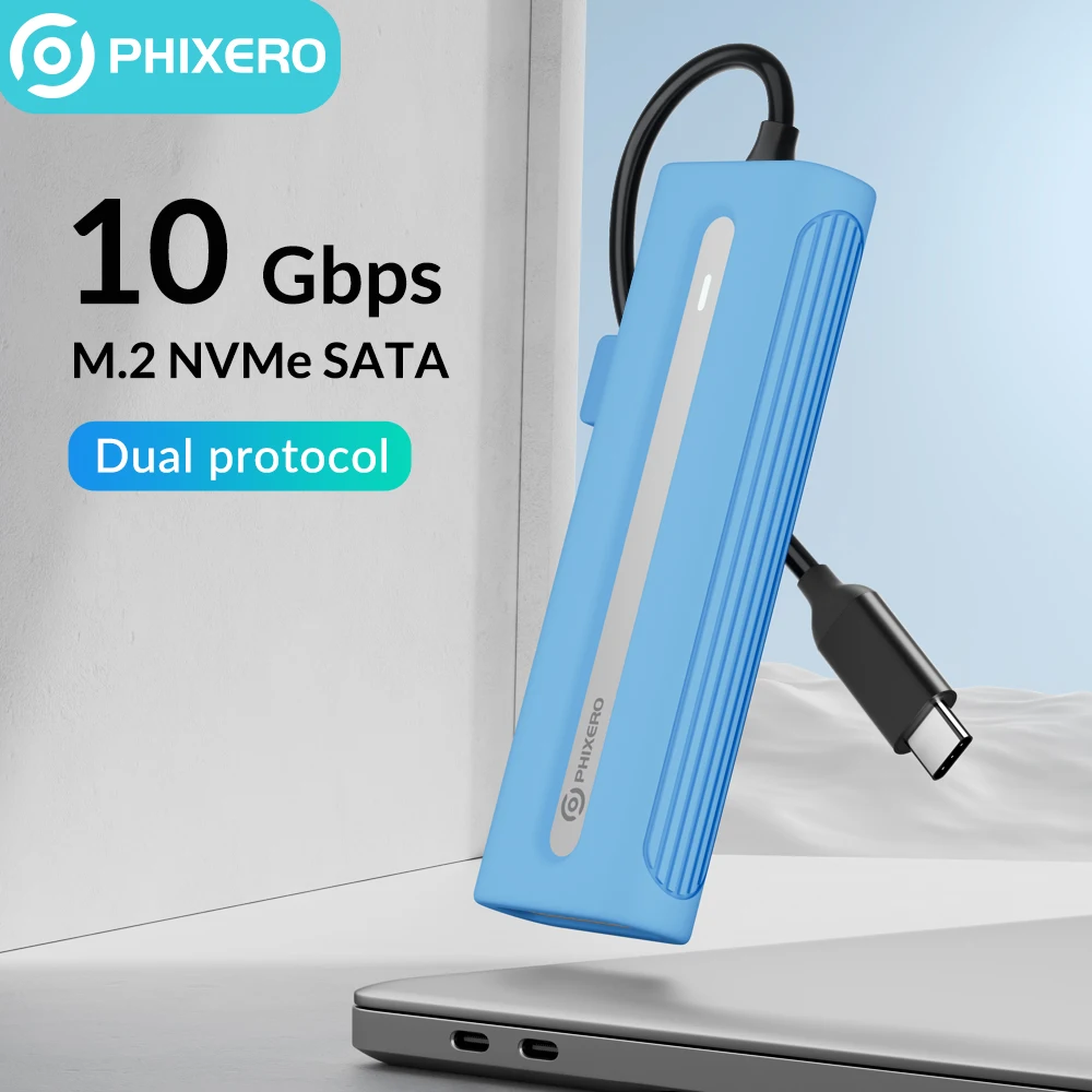 PHIXERO USB Type C M2 SSD Case NVME SATA Dual Protocol Adapter for NVME PCIE NGFF SATA 10Gbps HD SSD Disk Box M and B&M Keys
PHIXERO USB Type C M2 SSD Case NVME SATA Dual Protocol Adapter for NVME PCIE NGFF SATA 10Gbps HD SSD Disk Box M and B&M Keys
