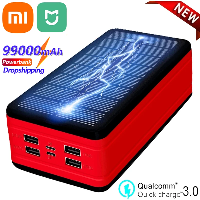 Xiaomi Mijia 99000mAh Solar powerbank Large Capacity chaeger Portable 4USB Outdoor Travel External Battery for iPhone13 13pro
Xiaomi Mijia 99000mAh Solar powerbank Large Capacity chaeger Portable 4USB Outdoor Travel External Battery for iPhone13 13pro