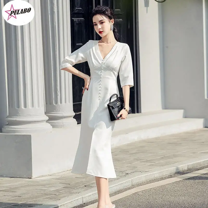PULABO Summer Beach Maxi Dress Women Solid Boho Long Dress Ruffles Wrap Casual V-Neck Split Sexy Party Dress Robe Dresses Women
PULABO Summer Beach Maxi Dress Women Solid Boho Long Dress Ruffles Wrap Casual V-Neck Split Sexy Party Dress Robe Dresses Women