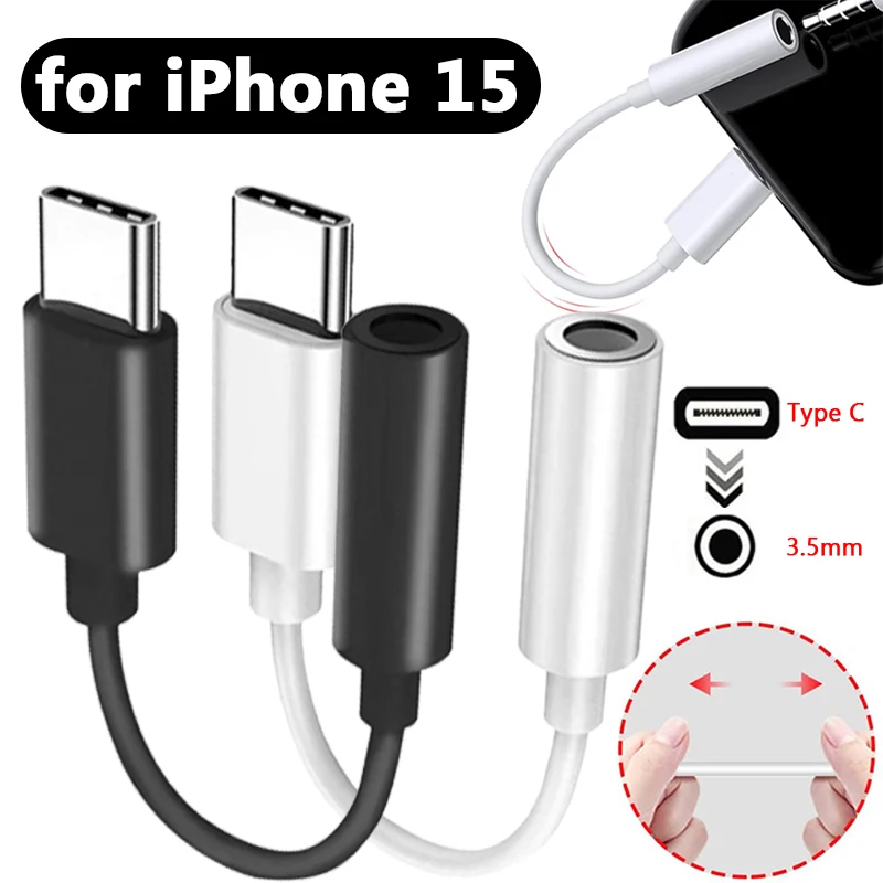 

Переходник с USB C на гнездо 3,5 мм для наушников подходит для Apple IPhone 15/15 Pro, Samsung, Xiaomi, переходники Aux типа C на 3,5 мм