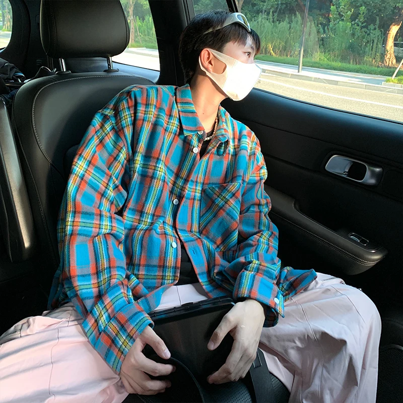 Men's Plaid Shirts Korean Chic Oversize Shirts Blouse Loose Clothes Tops Single Breasted Shirt Long Sleeved Harajuku Blue Shirt
Men's Plaid Shirts Korean Chic Oversize Shirts Blouse Loose Clothes Tops Single Breasted Shirt Long Sleeved Harajuku Blue Shirt