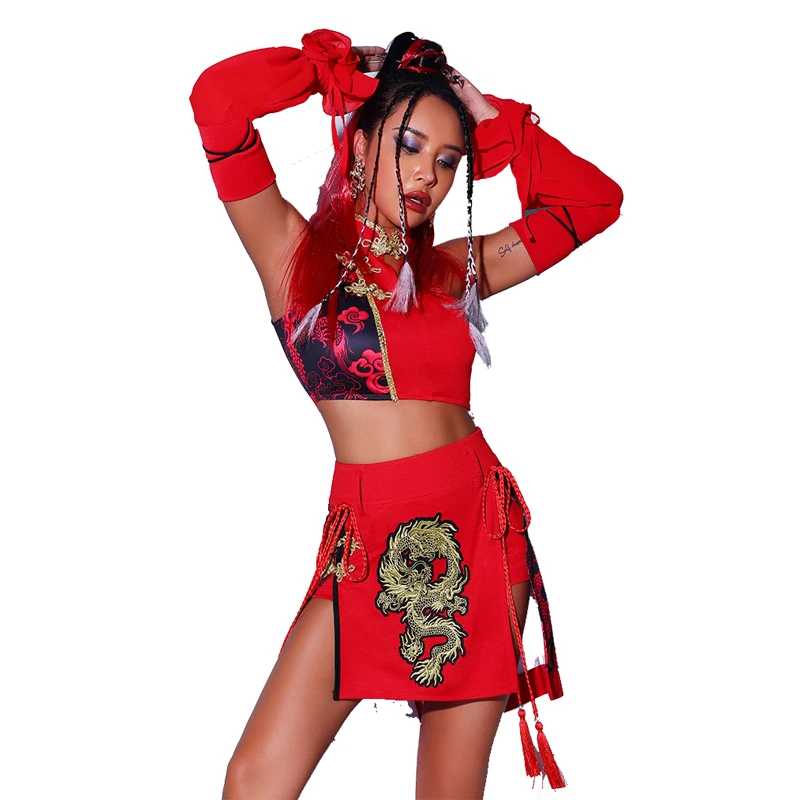 Chinese Style Jazz Dance Dress Women Hip-hop Performance Nightclub Dancer Costume
Chinese Style Jazz Dance Dress Women Hip-hop Performance Nightclub Dancer Costume