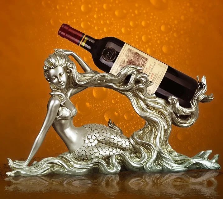 Vintage Mermaid Sculpture Wine Bottle Holder Decorative Resin Sea Maid Drinkware and Barware Kitchen Ornament Craft Accessories
Vintage Mermaid Sculpture Wine Bottle Holder Decorative Resin Sea Maid Drinkware and Barware Kitchen Ornament Craft Accessories