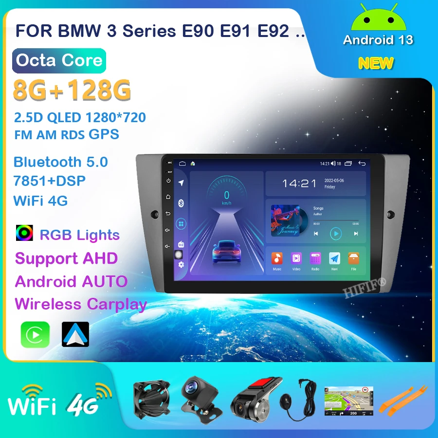 Автомагнитола для BMW 3 серии E90 E91 E92 E93 2006-2012, 2 DIN, Android, мультимедийный видеоплеер, Android-навигация, GPS, Wi-Fi, головное устройство
Автомагнитола для BMW 3 серии E90 E91 E92 E93 2006-2012, 2 DIN, Android, мультимедийный видеоплеер, Android-навигация, GPS, Wi-Fi, головное устройство