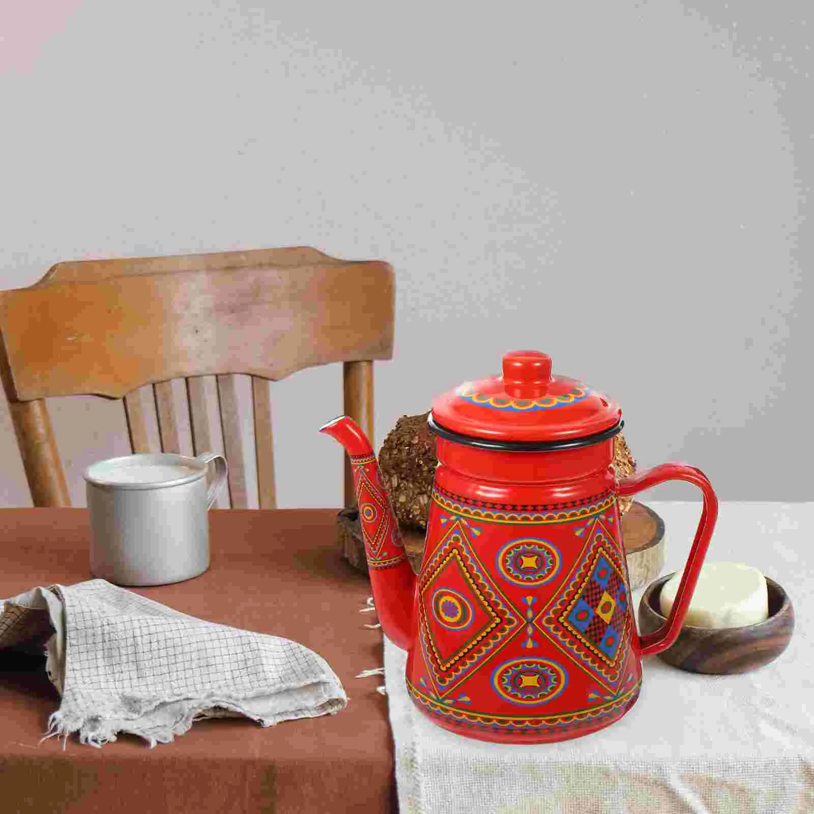 Enamel Coffee Pot Handle Kettle Tea Container Teakettle Thickened Stovetop Daily Use Handheld Hotel Supply
Enamel Coffee Pot Handle Kettle Tea Container Teakettle Thickened Stovetop Daily Use Handheld Hotel Supply