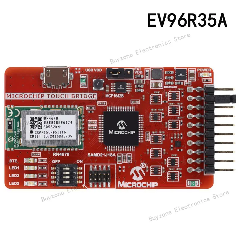 EV96R35A ATSAMD21, MCP2221, RN4678 Multiple Interface Platform Evaluation Expansion Board
EV96R35A ATSAMD21, MCP2221, RN4678 Multiple Interface Platform Evaluation Expansion Board