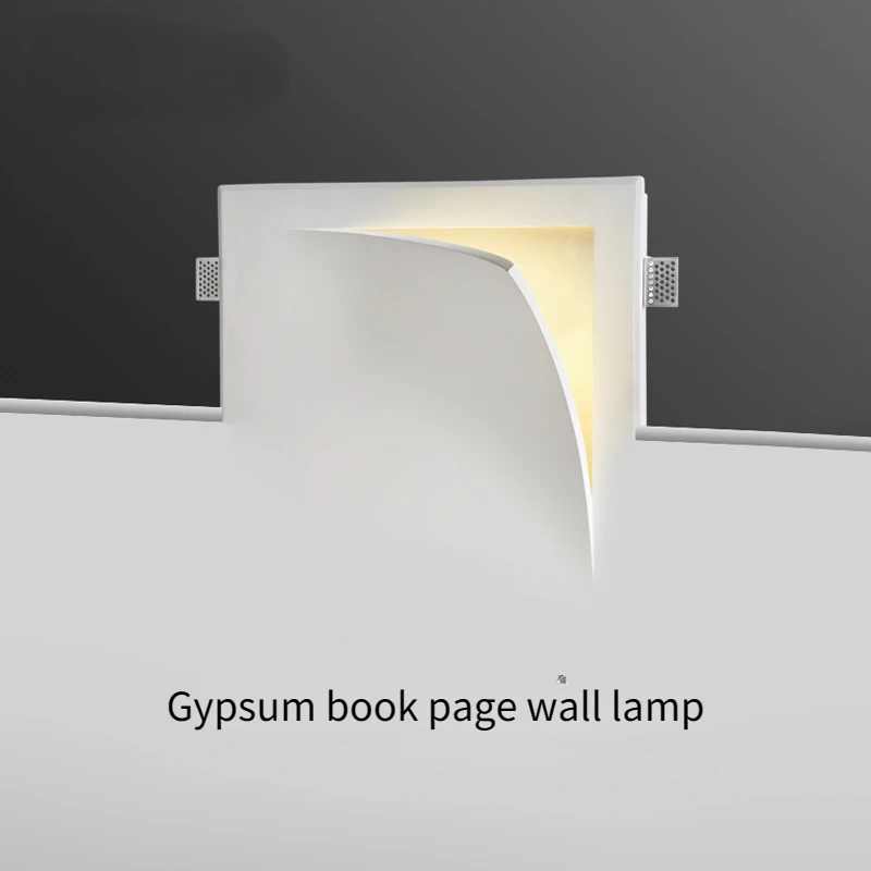 

Современный минималистичный гипсовый настенный светильник для книг, украшение для дома, гостиной, коридора, осветительные приборы, дизайнерские настенные светильники