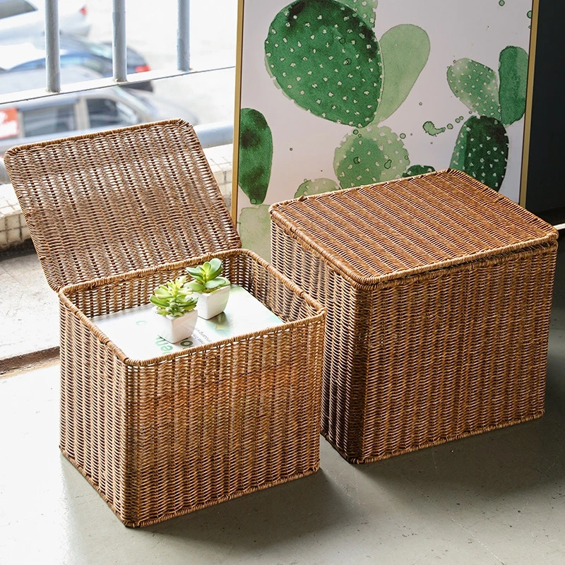 Woven Storage Basket Handmade Dirty Clothes Baskets Rattan Storage Box with Lid Closet Storage Organizers Sundries Orgainzation
Woven Storage Basket Handmade Dirty Clothes Baskets Rattan Storage Box with Lid Closet Storage Organizers Sundries Orgainzation