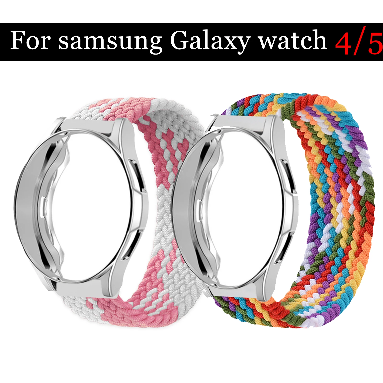 Case TPU+Braided Stretchy Solo Loop Band For correa Samsung Galaxy Watch 4/5 pro 40mmSport Strap Bracelet Galaxy Watch 4 classic
Case TPU+Braided Stretchy Solo Loop Band For correa Samsung Galaxy Watch 4/5 pro 40mmSport Strap Bracelet Galaxy Watch 4 classic