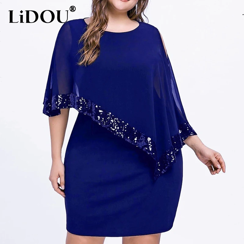 Autumn Winter Plus Size Sexy Irregular Design Bag Hip Dress Women Off-shoulder Sequin Fashion Oversized Chic Vestidos De Fiesta
Autumn Winter Plus Size Sexy Irregular Design Bag Hip Dress Women Off-shoulder Sequin Fashion Oversized Chic Vestidos De Fiesta