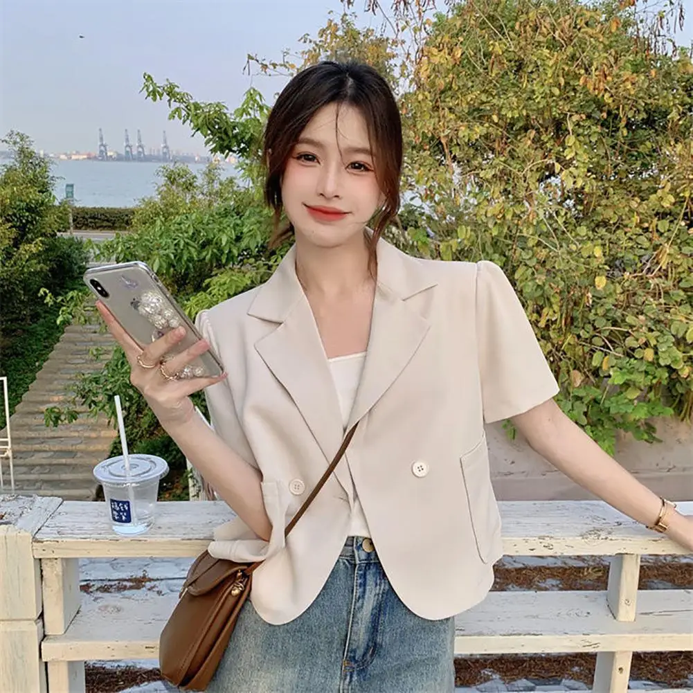 Small Suit Coat Fashion Women Thin Short Sleeve Suit Jacket Breathable Summer Blazer
Small Suit Coat Fashion Women Thin Short Sleeve Suit Jacket Breathable Summer Blazer