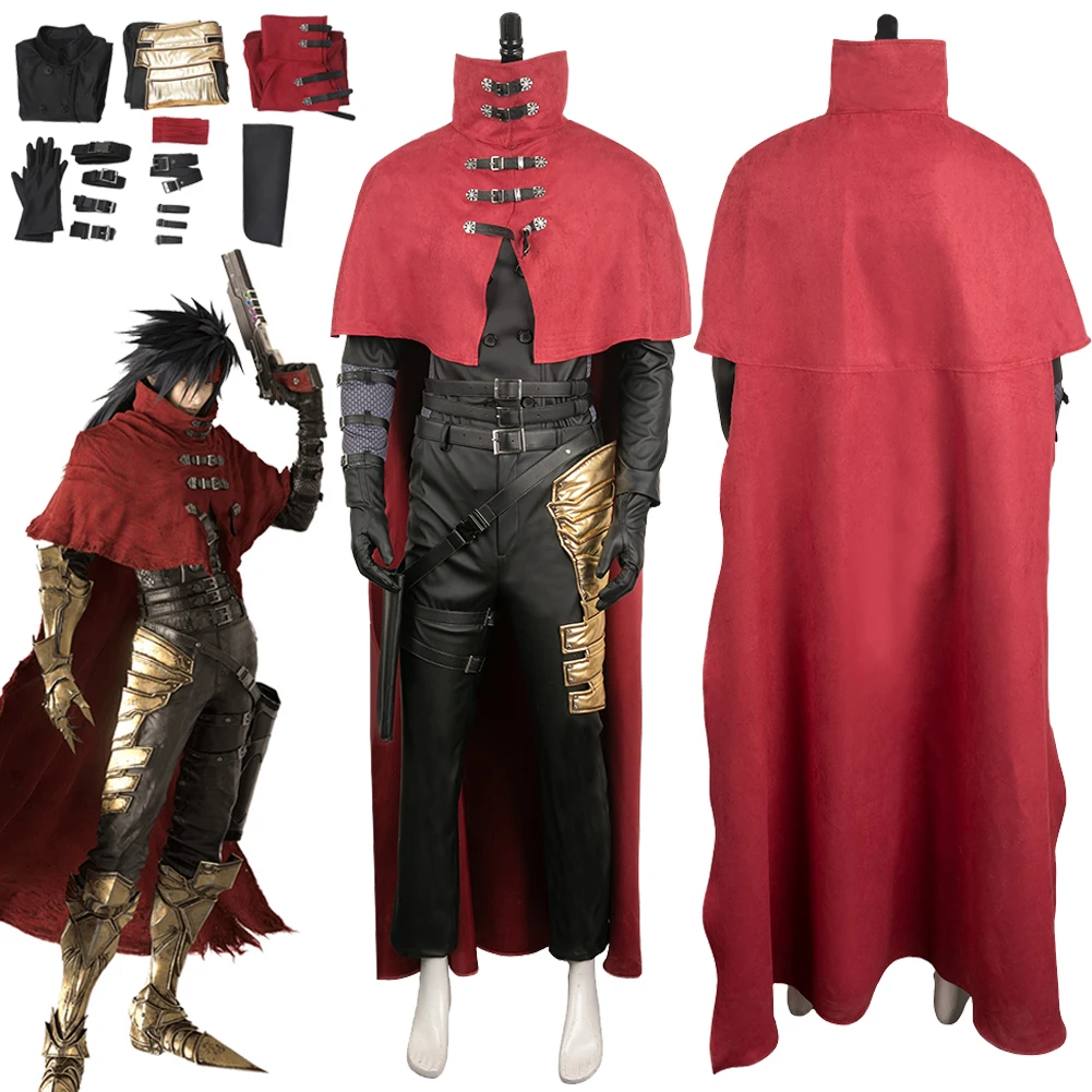 

Vincent Valentine Cosplay Final Fantasy 7 Costume Disguise for Adult Men Uniform Cloak Fantasia Outfits Halloween Carnival Suit