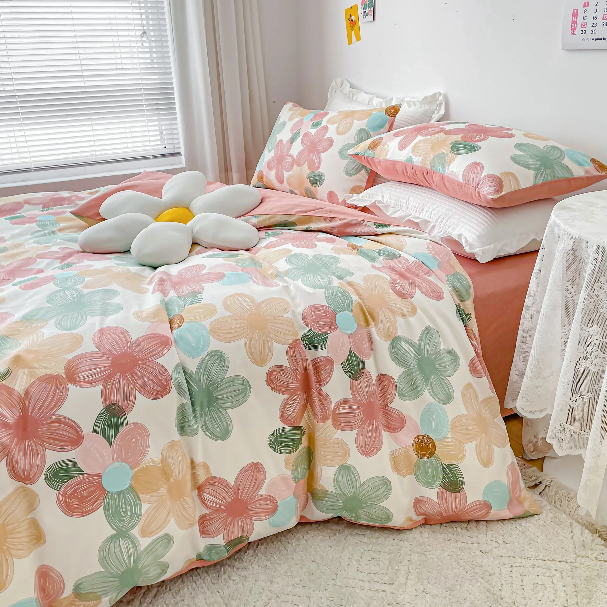 Hongbo Flowers Bedding Set Superfine Fiber Spring Summer Autumn Bed Linens 3/4Pcs Duvet Cover Set Pastoral Bed Sheet Duver
Hongbo Flowers Bedding Set Superfine Fiber Spring Summer Autumn Bed Linens 3/4Pcs Duvet Cover Set Pastoral Bed Sheet Duver