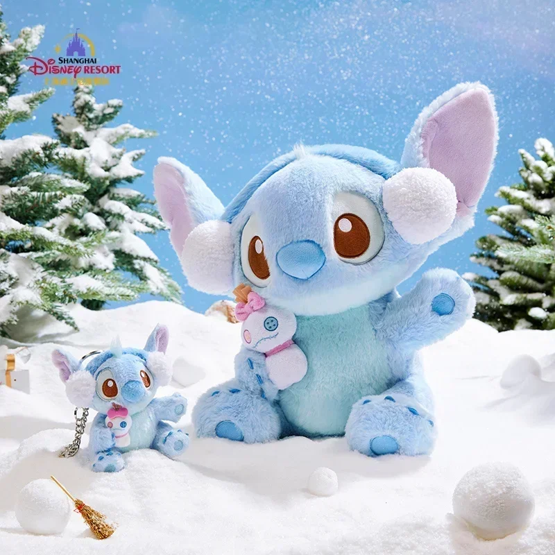 

Disney Winter Stitch Plush Doll Kawayi Soft Stuffed Plush Throw Pillow Cute Cushion Room Decora Kids Christmas Gift