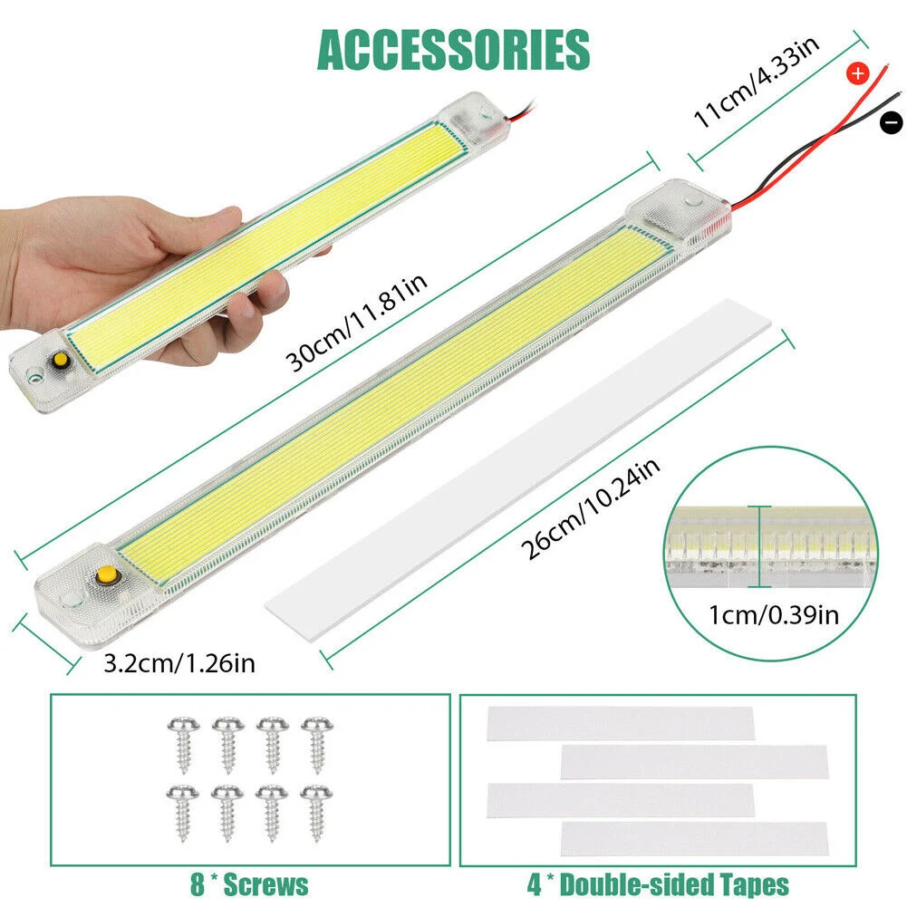 Lights Bar LED Strip Lights Caravan Cold White Fishing 84 COB Camping Interior Lamp Motorhome RV 10W 12V 24V Van
Lights Bar LED Strip Lights Caravan Cold White Fishing 84 COB Camping Interior Lamp Motorhome RV 10W 12V 24V Van