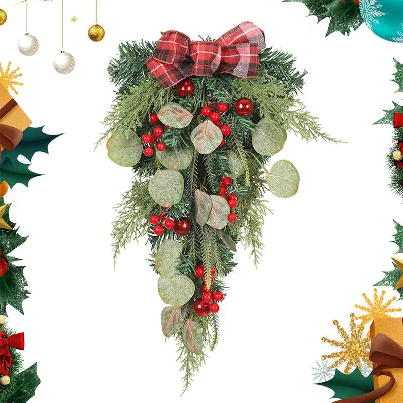 

Искусственная Рождественская елка, искусственная Рождественская елка с перевернутым дном, многоразовая Рождественская елка с плетеной основой из ротанга для