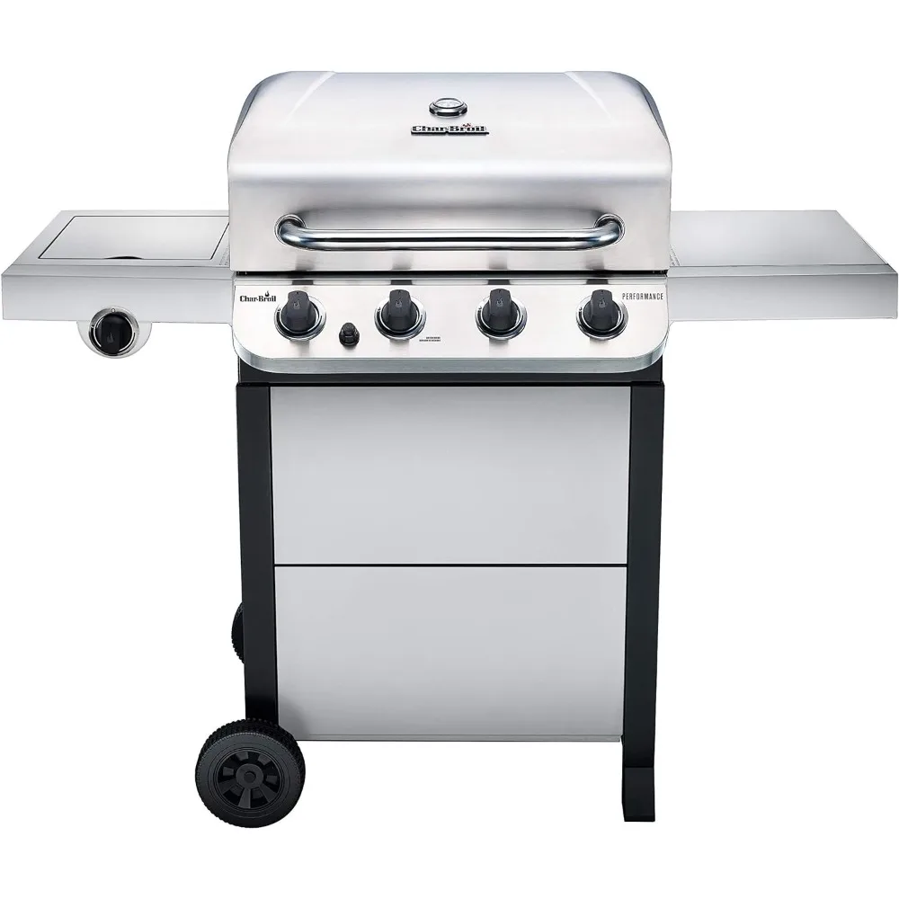 

Char-Broil Performance Series Convective 4-Burner with Side Burner Cart Propane Gas Stainless Steel Grill - 463377319