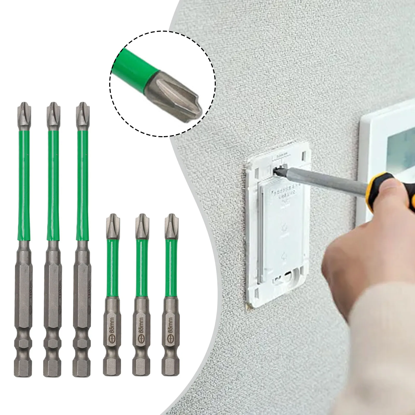 1set Screwdriver Bit 65mm 110mm Alloy Steel For Electrician FPH2 Magnetic Special Slotted Cross Screwdriver Bit
1set Screwdriver Bit 65mm 110mm Alloy Steel For Electrician FPH2 Magnetic Special Slotted Cross Screwdriver Bit