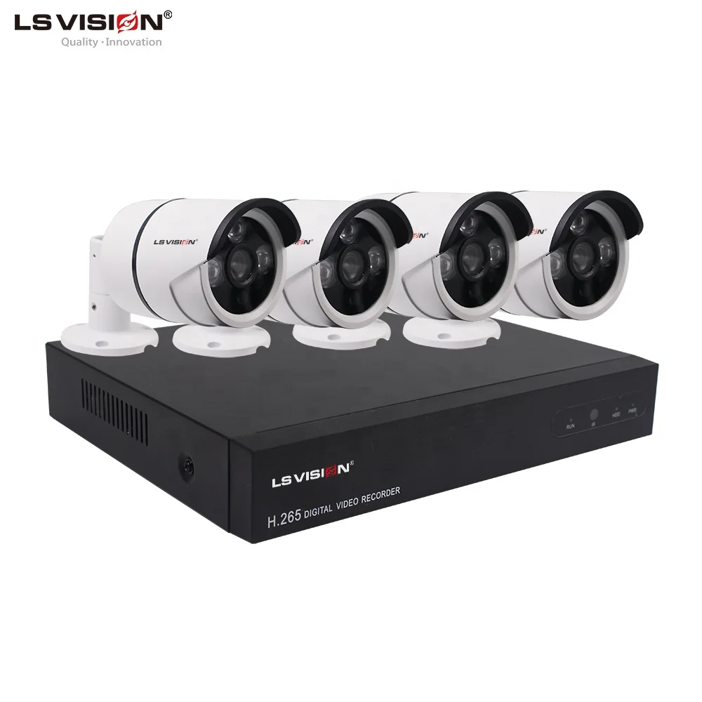 

LS VISION H.265 1080P 4ch NVR Kit 2.0MP POE HD Security IP Camera System CCTV Monitor Surveillance Network System