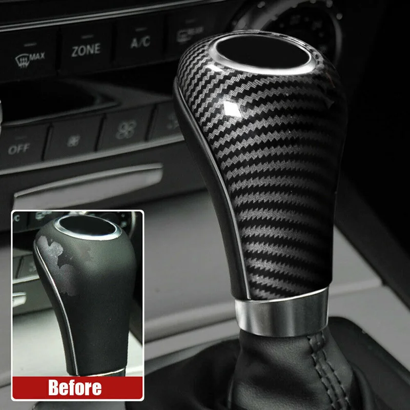 Carbon Fiber Gear Shift Knob Cover Trim for Benz A/C-CLASS 04-2011 Durable Creative Car Tuning Decoration Accessories
Carbon Fiber Gear Shift Knob Cover Trim for Benz A/C-CLASS 04-2011 Durable Creative Car Tuning Decoration Accessories