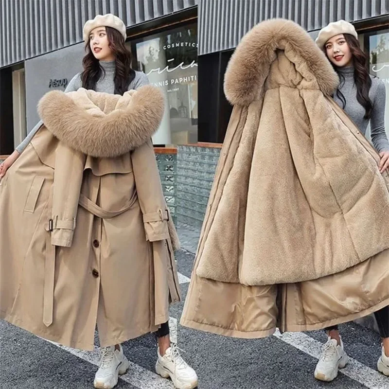 2023 New Winter Jacket Women's Parkas Thick Warm Fur Lining Long Parka Female Hooded Fleece Padded Coat 5XL
2023 New Winter Jacket Women's Parkas Thick Warm Fur Lining Long Parka Female Hooded Fleece Padded Coat 5XL