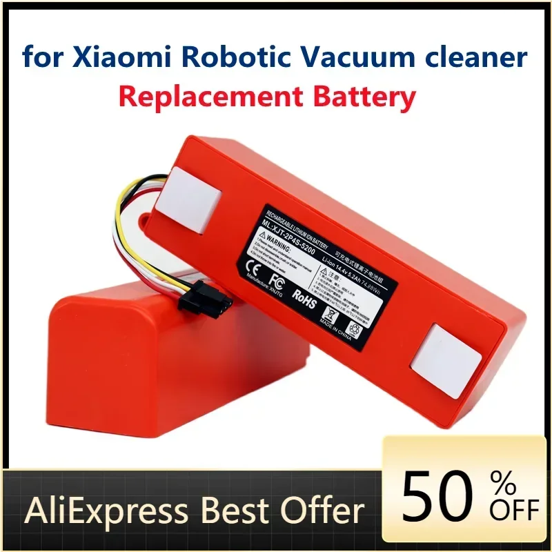 Original Replacement Battery BRR-2P4S-5200D for XIAOMI 1S 1ST Roborock SDJQR01RR Sweeping Mopping Robot Vacuum Cleaner 5200mAh
Original Replacement Battery BRR-2P4S-5200D for XIAOMI 1S 1ST Roborock SDJQR01RR Sweeping Mopping Robot Vacuum Cleaner 5200mAh