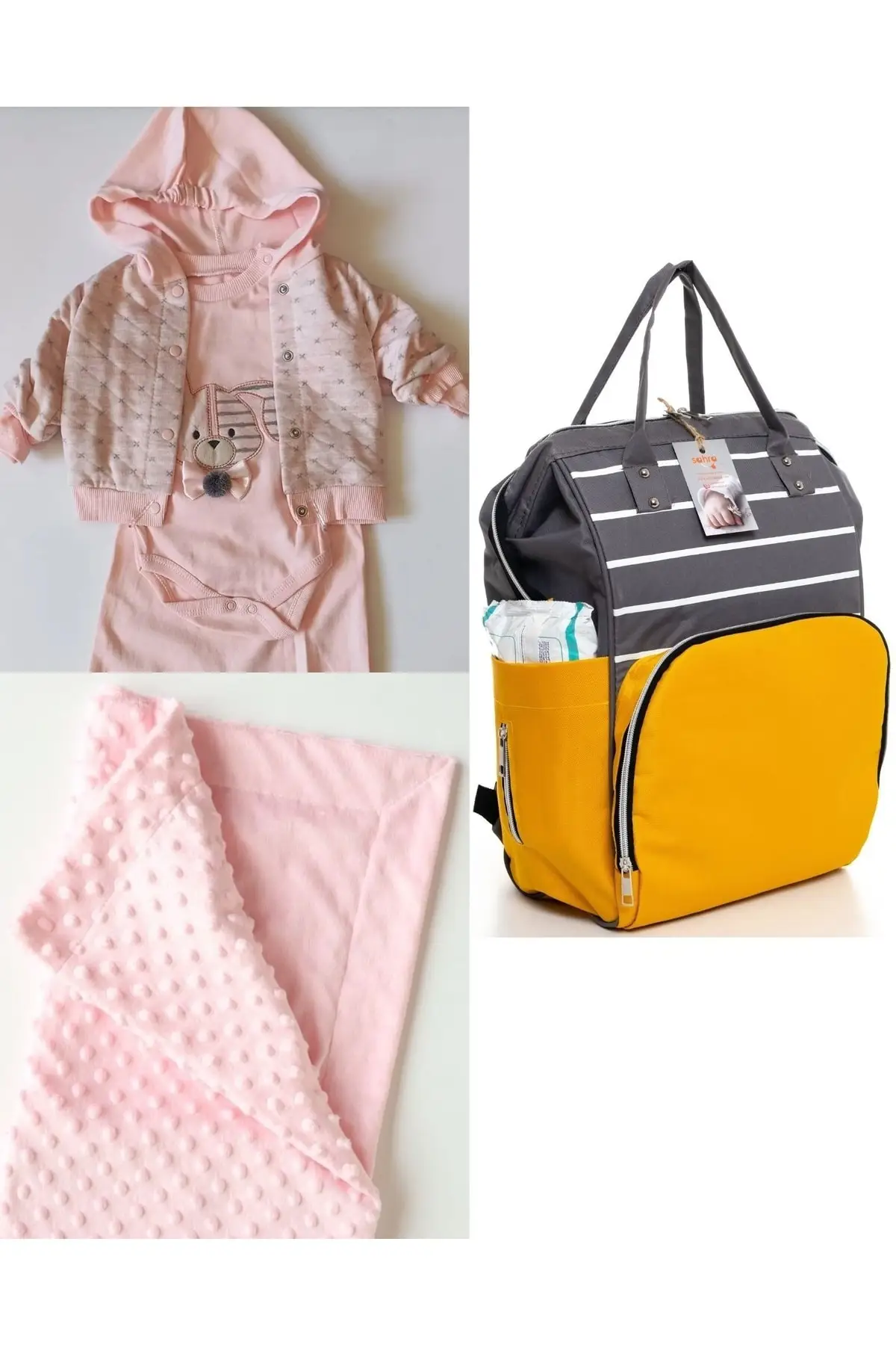 Functional Mother Baby Care Backpack, 100% Cotton Hospital Outlet And Chickpea Blanket Set Cotton Yellow
Functional Mother Baby Care Backpack, 100% Cotton Hospital Outlet And Chickpea Blanket Set Cotton Yellow