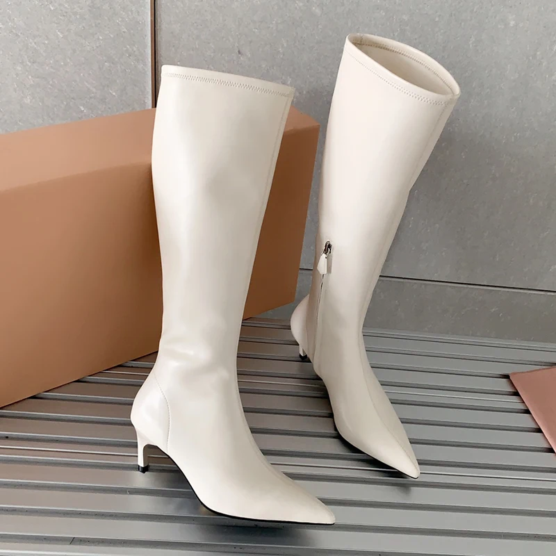 2024 Fashion Leather Long Boots Brand Designer High Quality Female Shoes with Pointed Toe Zapatos De Mujer Free Shipping
2024 Fashion Leather Long Boots Brand Designer High Quality Female Shoes with Pointed Toe Zapatos De Mujer Free Shipping