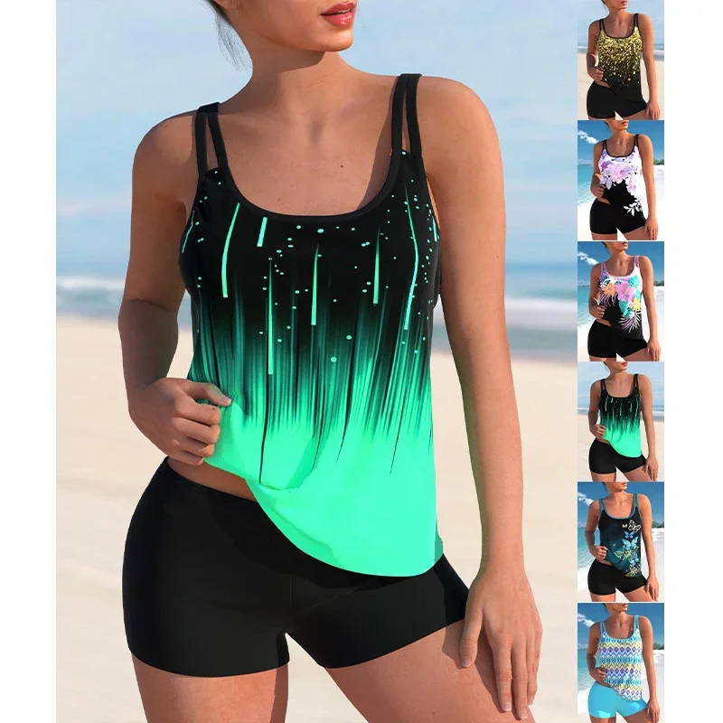 2023 New Summer Women's Regular Tankini Beach Set Monokini Swimwear Swimwear Two Piece Swimwear Fashion Print Tankin
2023 New Summer Women's Regular Tankini Beach Set Monokini Swimwear Swimwear Two Piece Swimwear Fashion Print Tankin