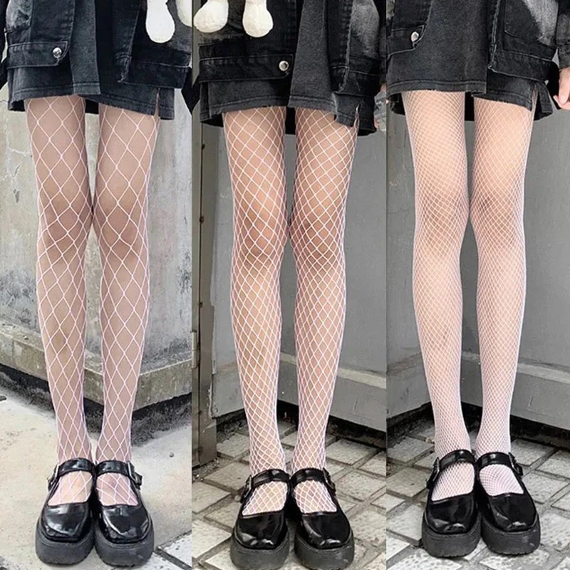 1pair Gothic Black White Hollow Fishnet Stockings for Women Ladies Japanese Korean Style Transparent Sexy Knee High Socks Female
1pair Gothic Black White Hollow Fishnet Stockings for Women Ladies Japanese Korean Style Transparent Sexy Knee High Socks Female