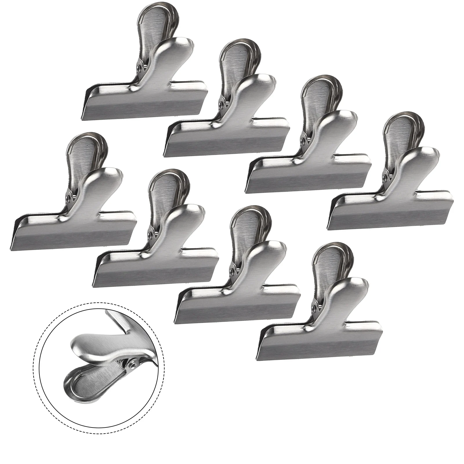 Stainless Steel Chip Bag Clips, Set of 8 Food Sealing Clips for Snacks and Kitchen Organization, Resilient and Sturdy
Stainless Steel Chip Bag Clips, Set of 8 Food Sealing Clips for Snacks and Kitchen Organization, Resilient and Sturdy