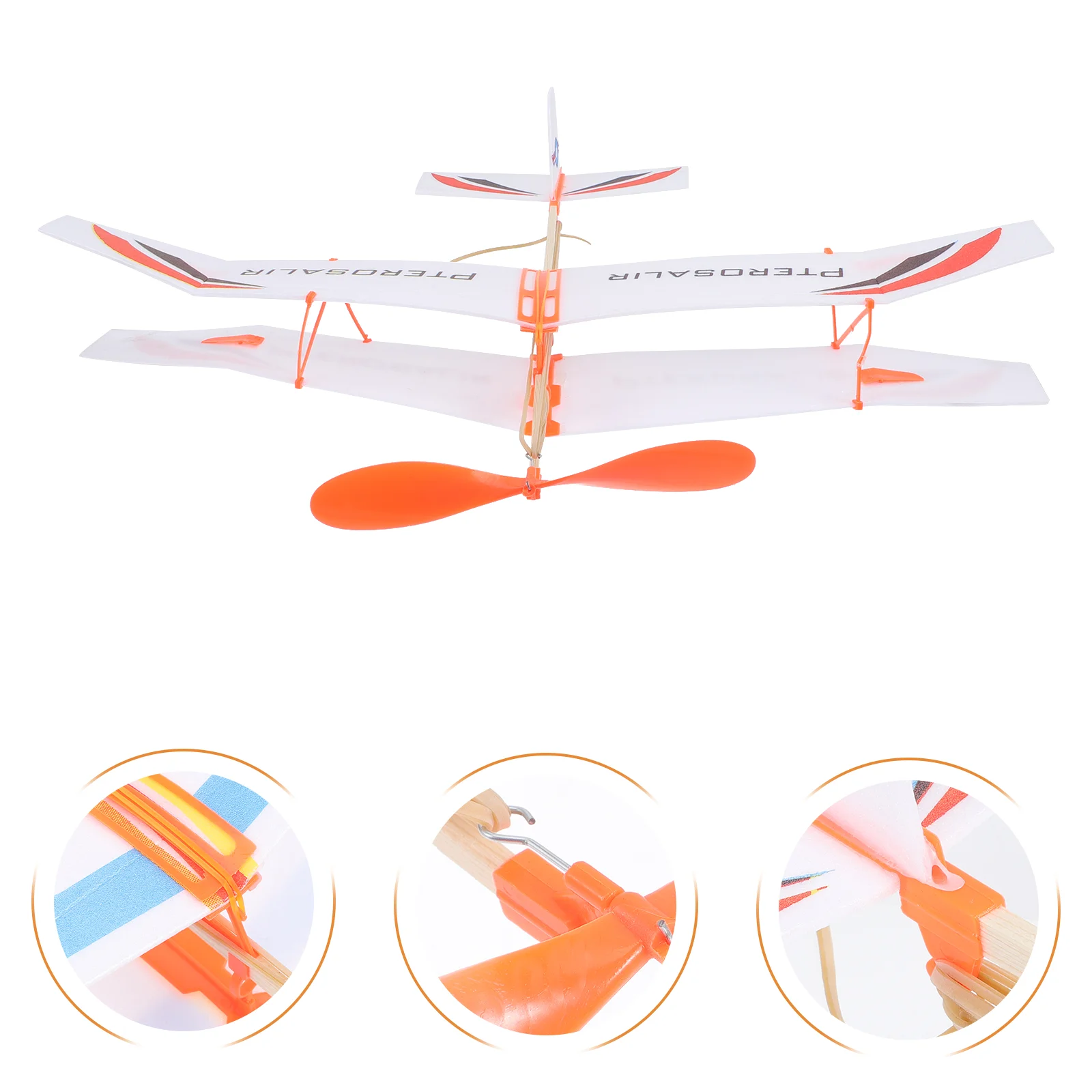 

3 Pcs Airplane Rubber Band Biplane Assemble Aircraft Toys DIY Glider Planes Models Kids Airplanes Child