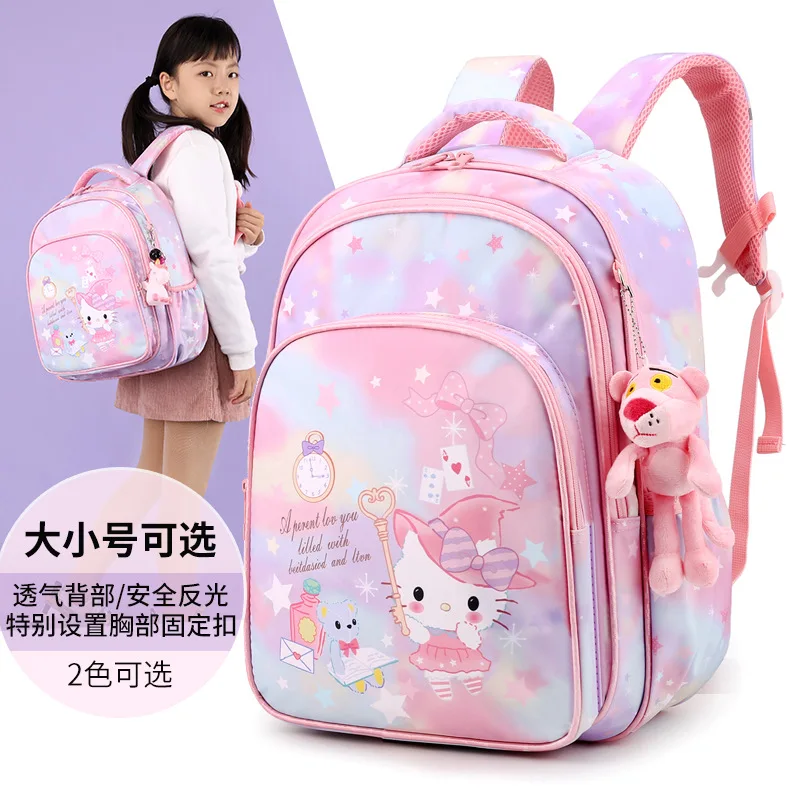 

Школьный портфель HelloKitty для учеников начальной школы, Большой Вместительный мультяшный рюкзак для девочек 1-6 классов