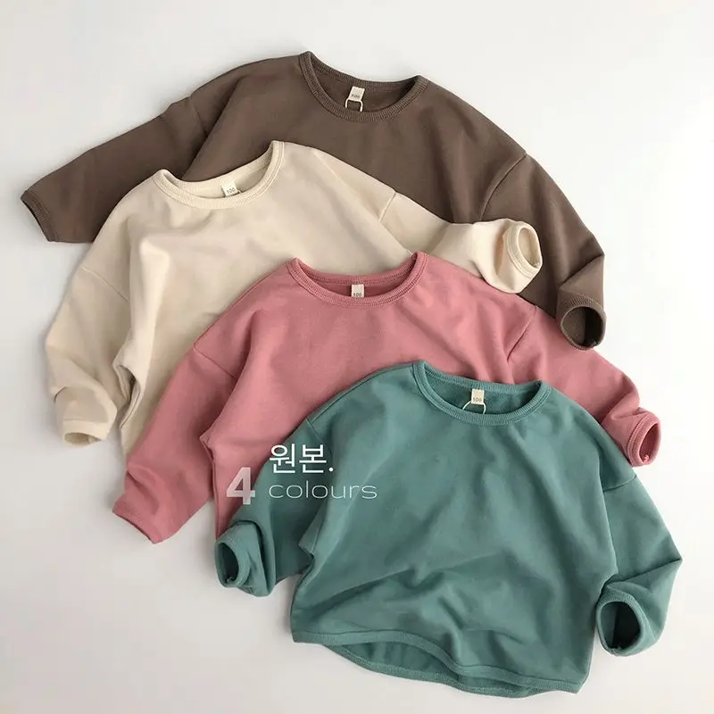 Korean Children's Cotton Sweater T-shirt Men and Women Long-sleeved Round Neck baby boy clothes
Korean Children's Cotton Sweater T-shirt Men and Women Long-sleeved Round Neck baby boy clothes