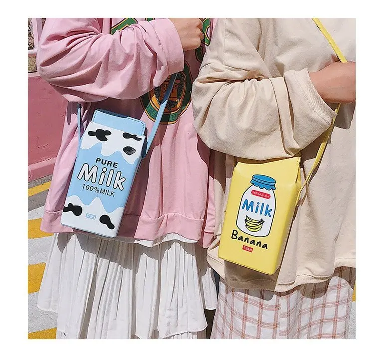 Cute Strawberry Banana Milk Fruit Print PU Mini Crossbody Bag for Girls Summer 2025 Fresh Sweet Style Single Shoulder Bag Cute Strawberry Banana Milk Fruit Print PU Mini Crossbody Bag for Girls Summer 2025 Fresh Sweet Style Single Shoulder Bag