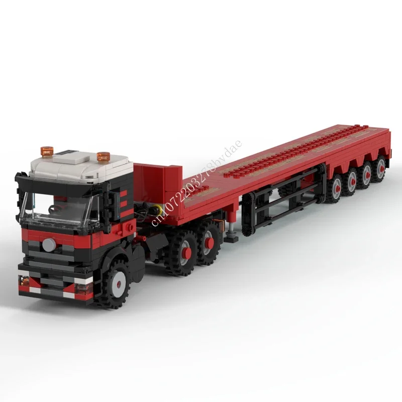 739PCS MOC City Transportation 6x4 Semi-Tractor with 4-Axle Flatbed Trailer Model Building Blocks Bricks DIY Assembly Toys Gifts
739PCS MOC City Transportation 6x4 Semi-Tractor with 4-Axle Flatbed Trailer Model Building Blocks Bricks DIY Assembly Toys Gifts